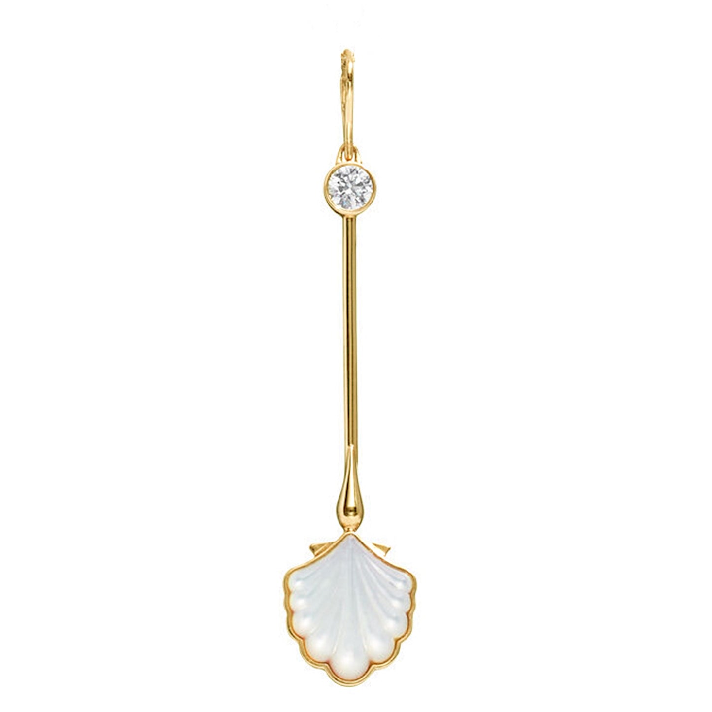 Roseate Water Wand pendant in 18k yellow gold with mother-of-pearl