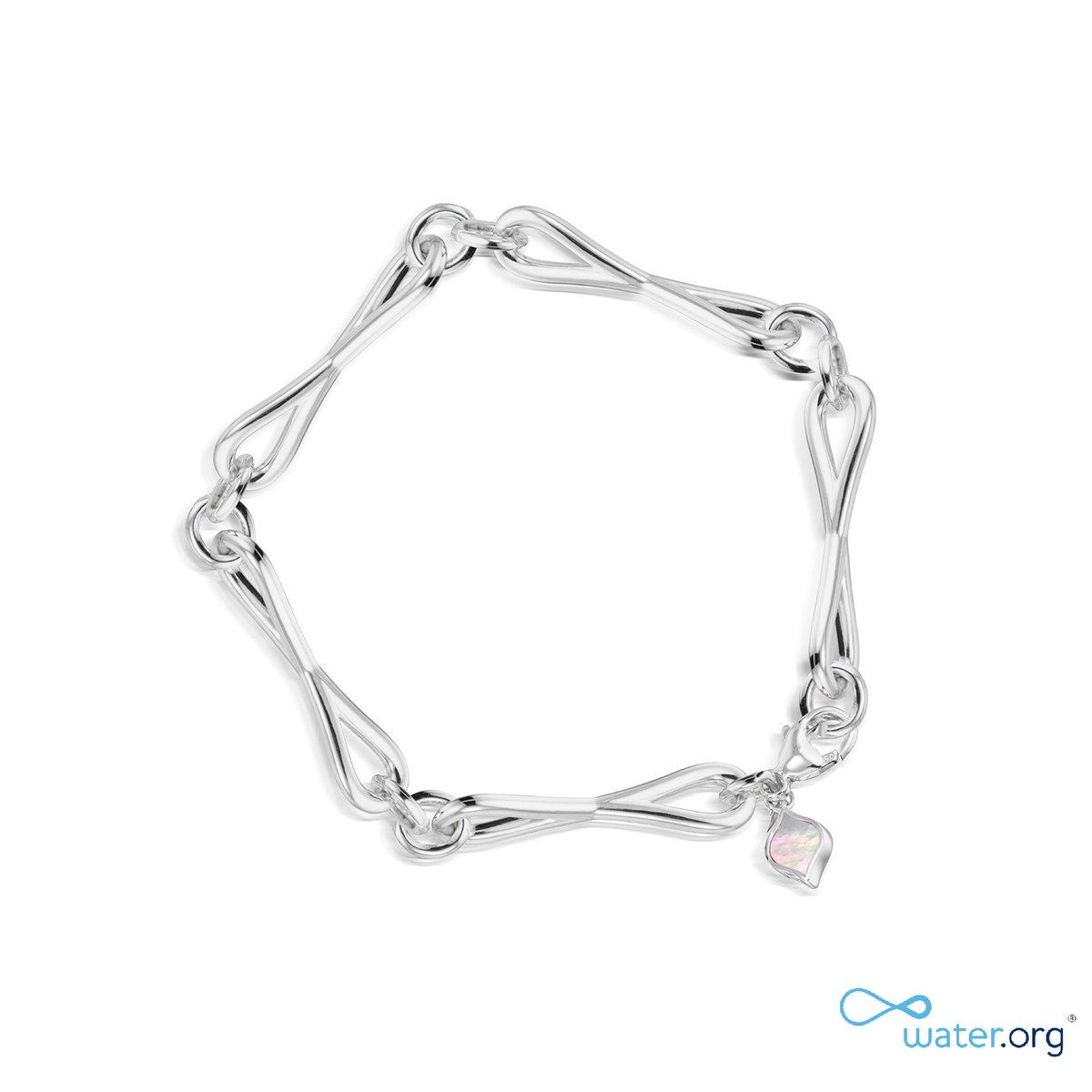 WaterDrop Large Link Bracelet in Sterling Silver