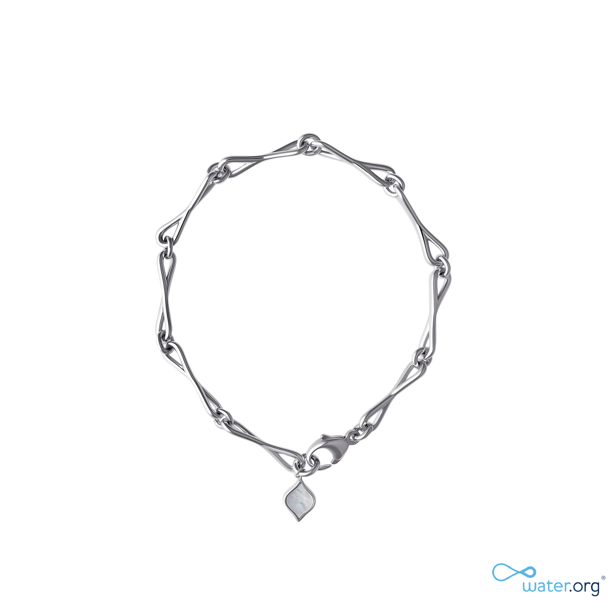 WaterDrop Medium Link Bracelet in Sterling Silver