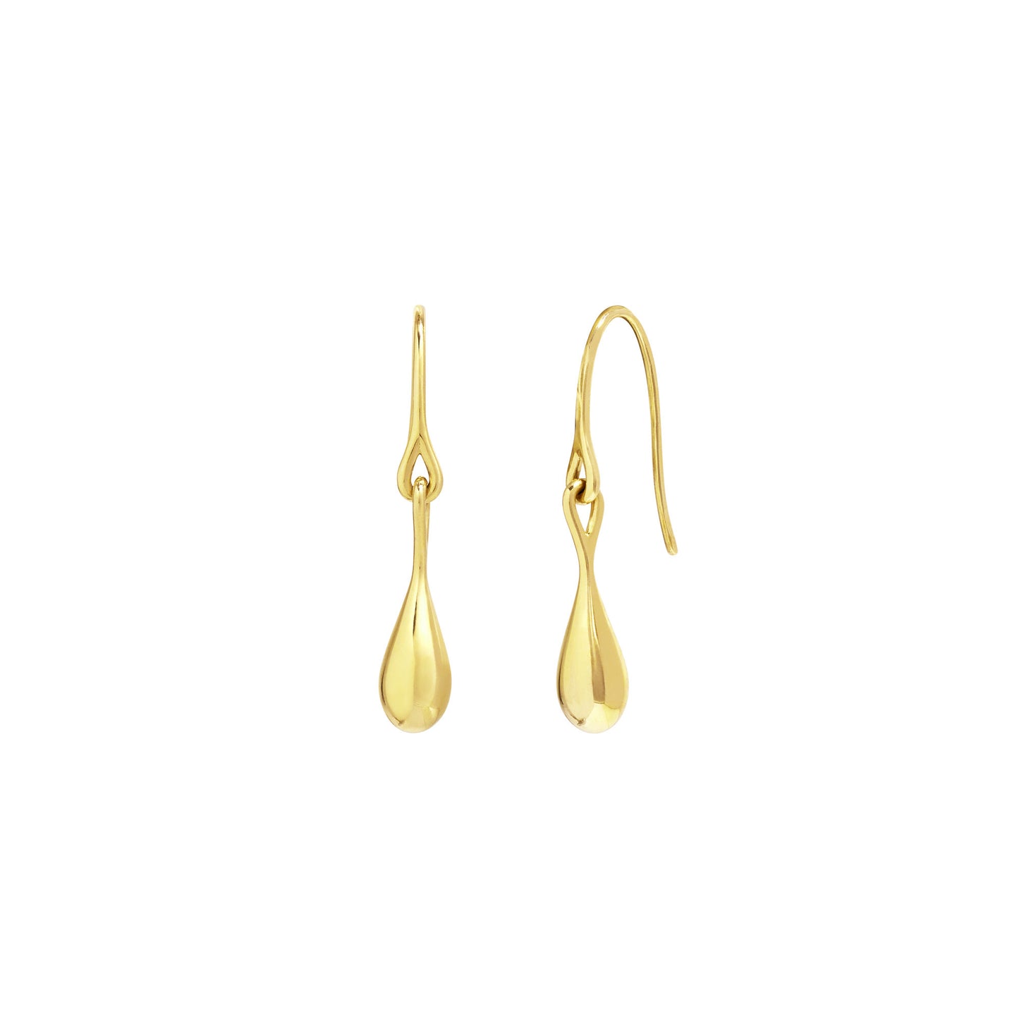 Roseate WaterDrop small earrings in 14k yellow gold with mother-of-pearl