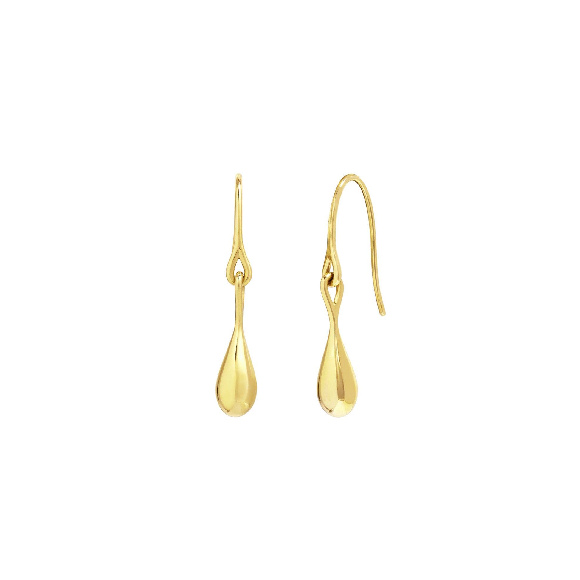 Roseate WaterDrop small earrings in 14k yellow gold with mother-of-pearl