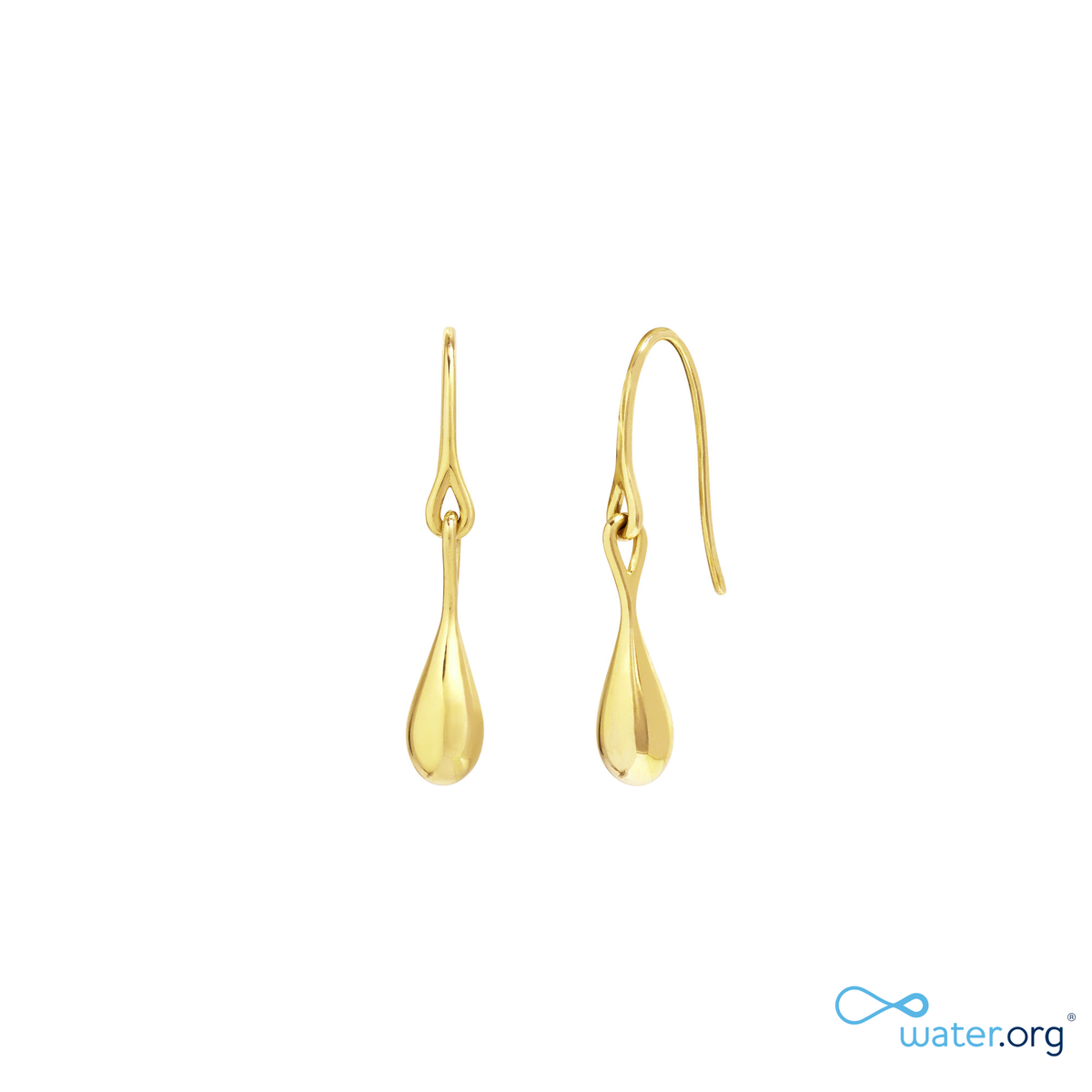 WaterDrop Small Earrings in 14k SMO Yellow Gold