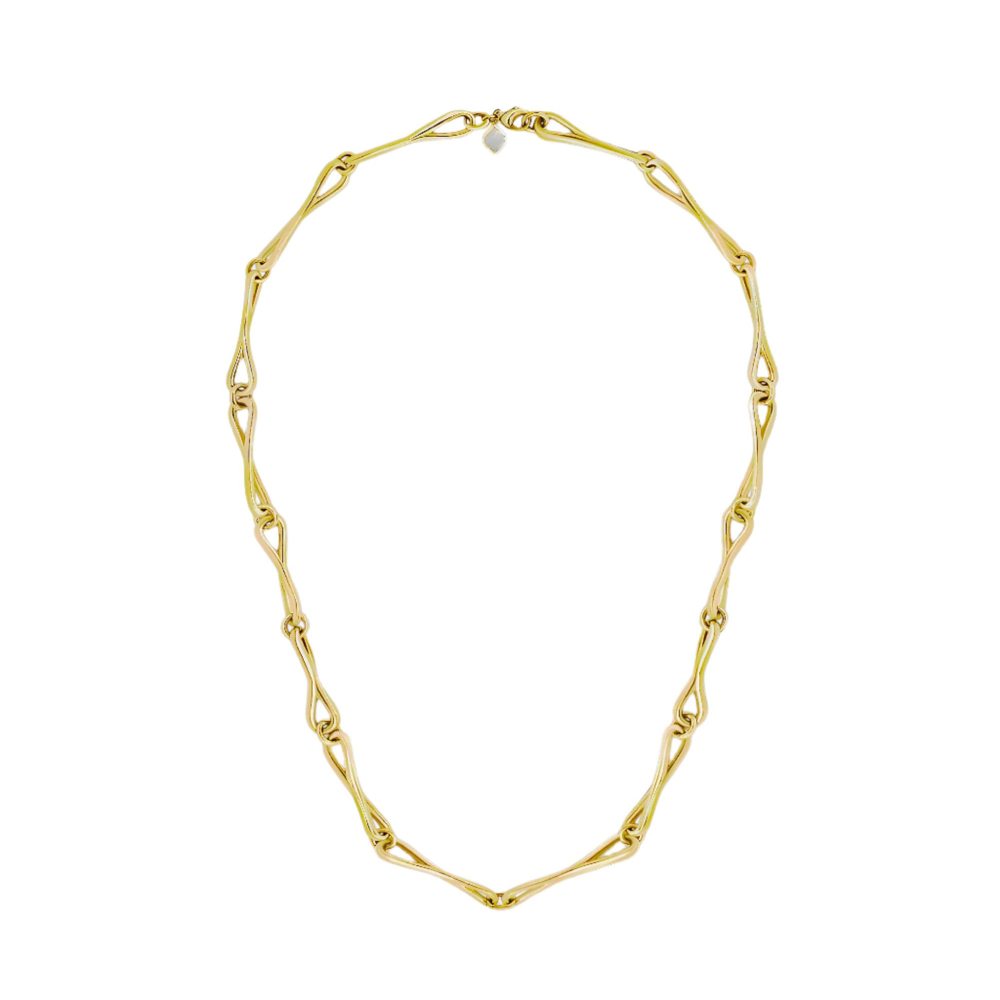 Roseate WaterDrop large link necklace in 14k yellow gold with mother-of-pearl