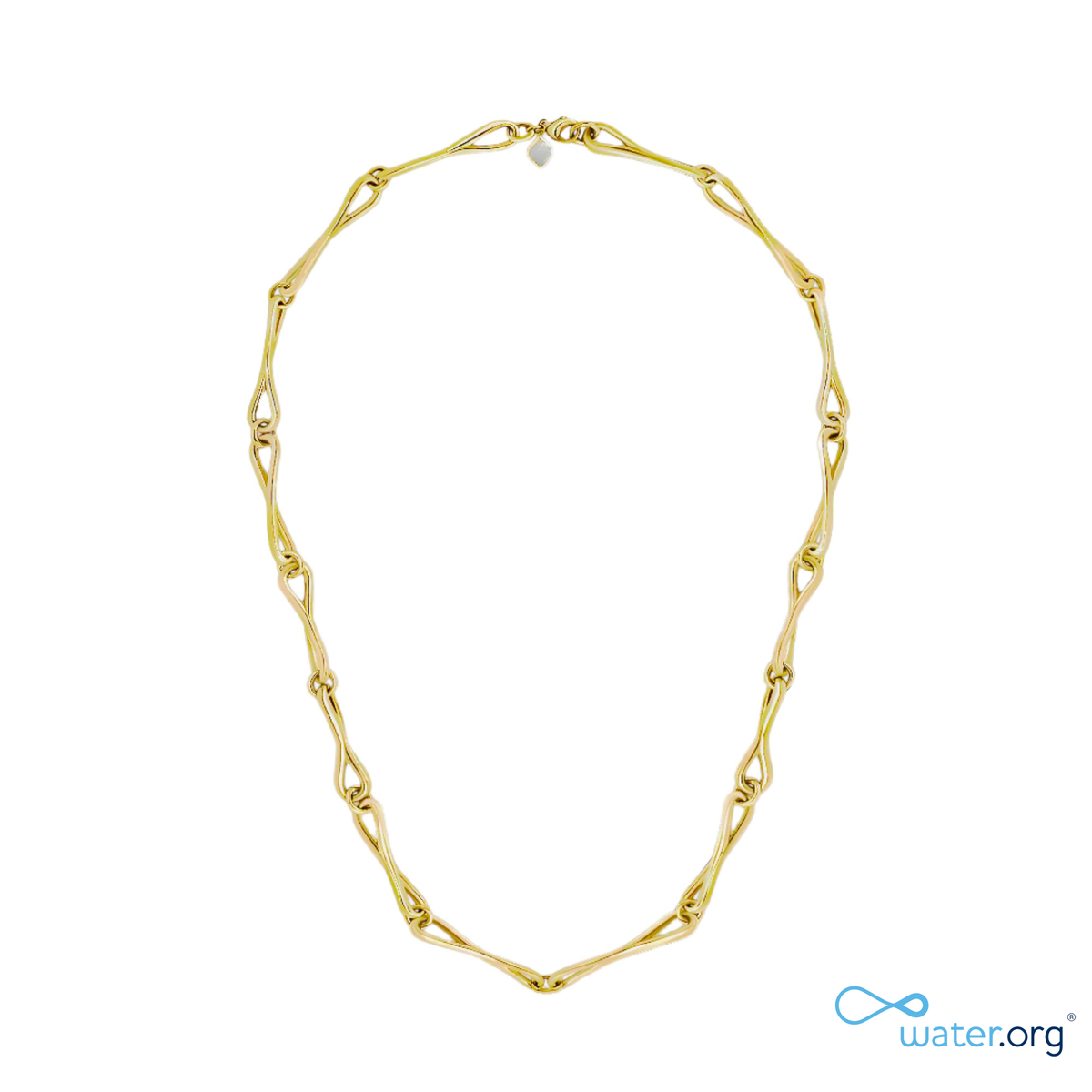 WaterDrop Large Link Necklace in 14k Yellow SMO Gold