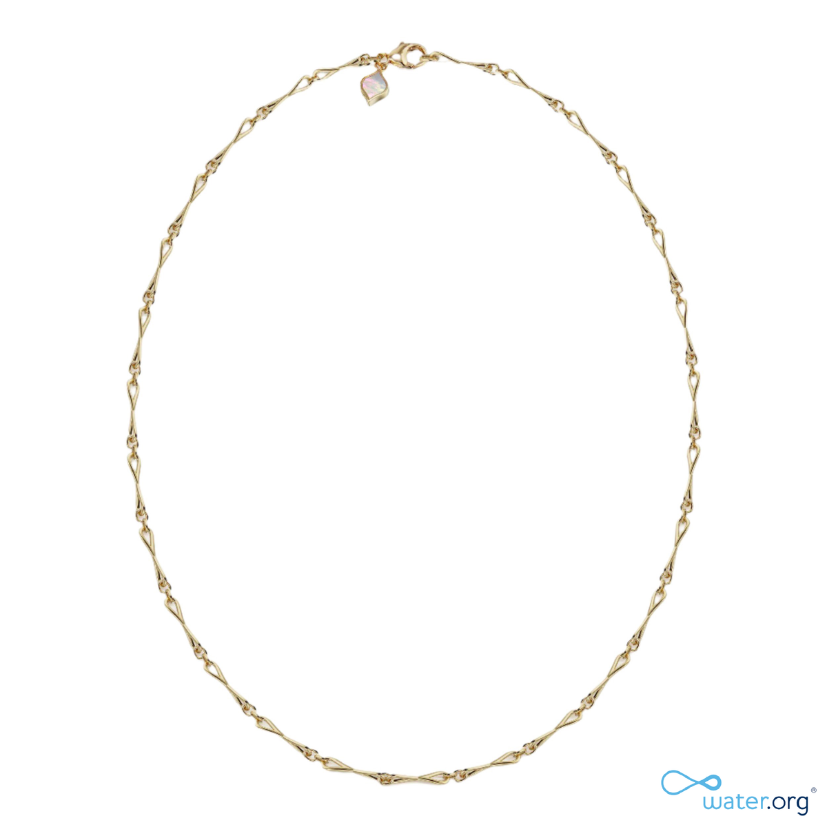 WaterDrop Medium Link Necklace in 14k Yellow SMO Gold