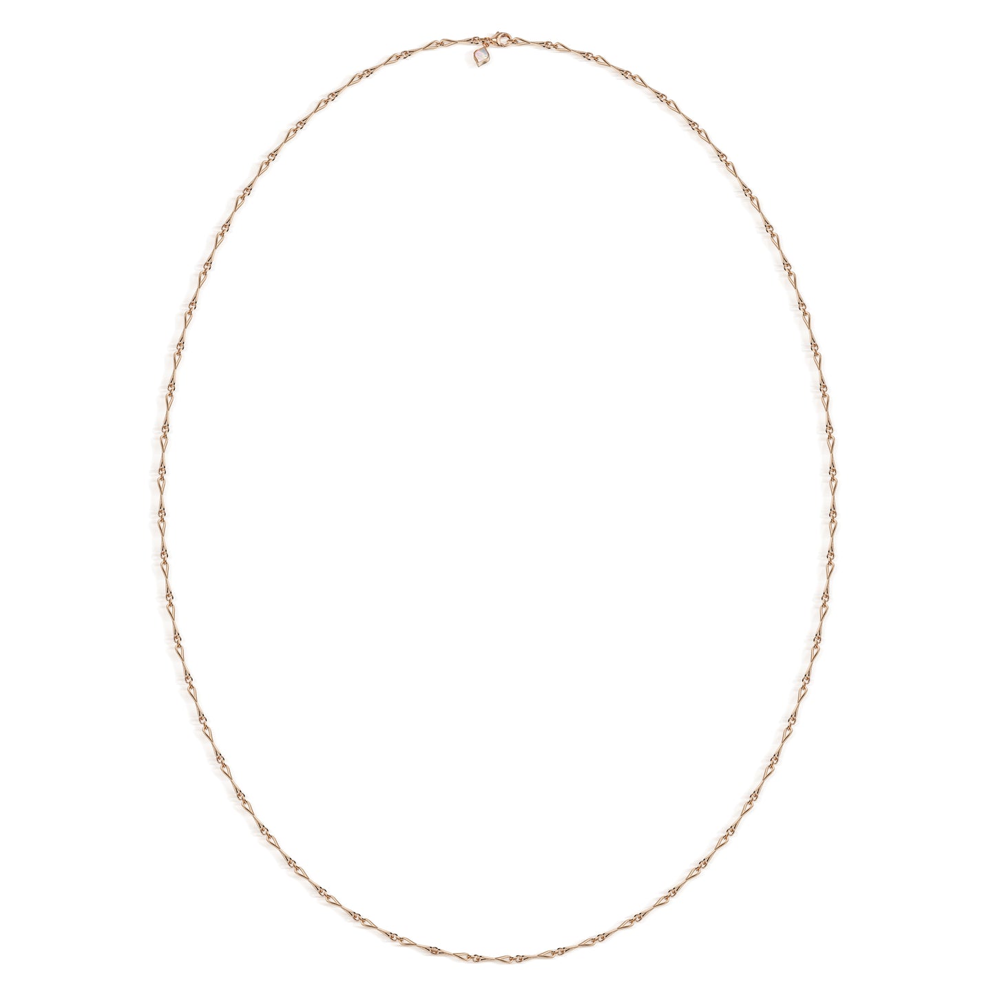 Roseate WaterDrop small link necklace in 14k yellow gold with mother-of-pearl