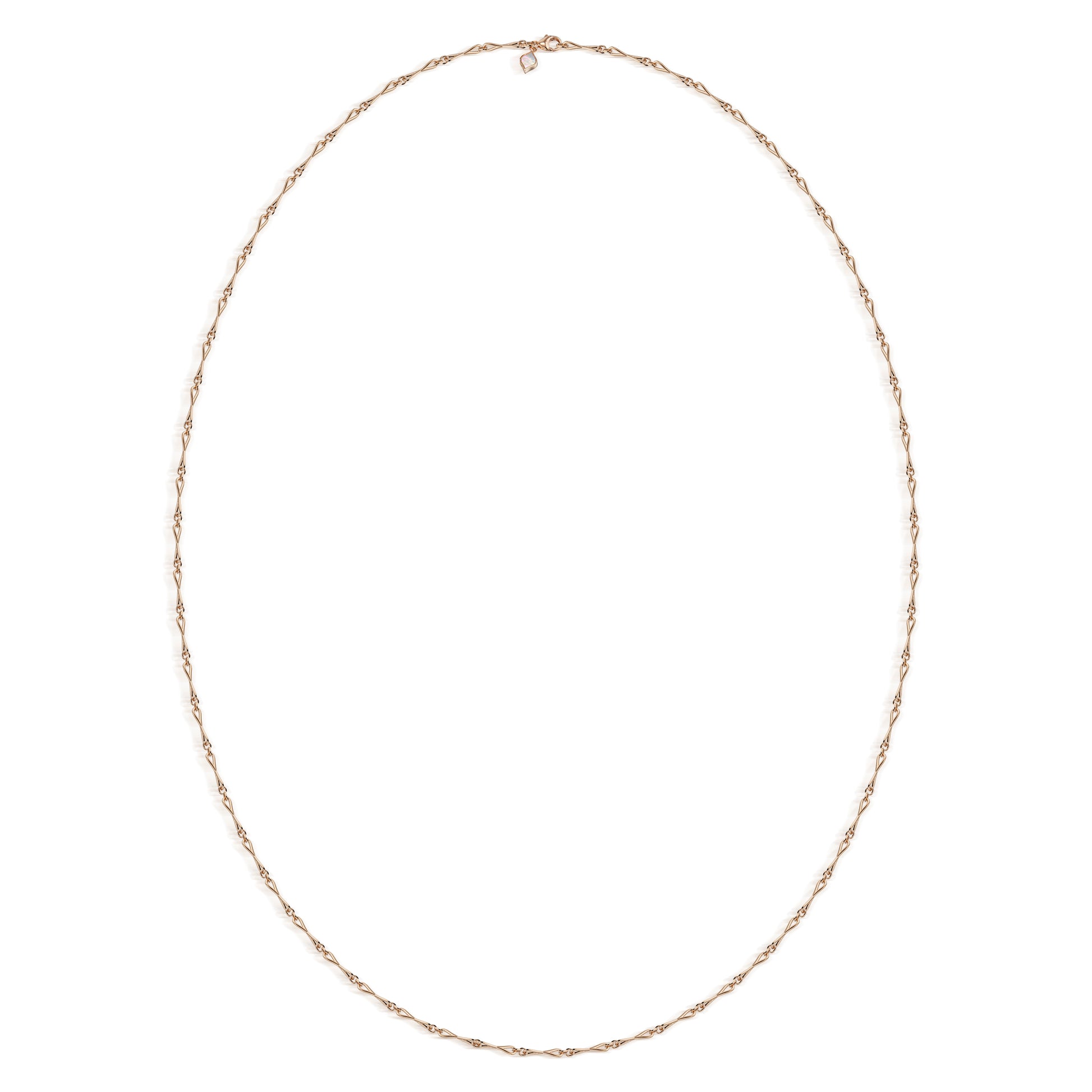 Roseate WaterDrop small link necklace in 14k yellow gold with mother-of-pearl