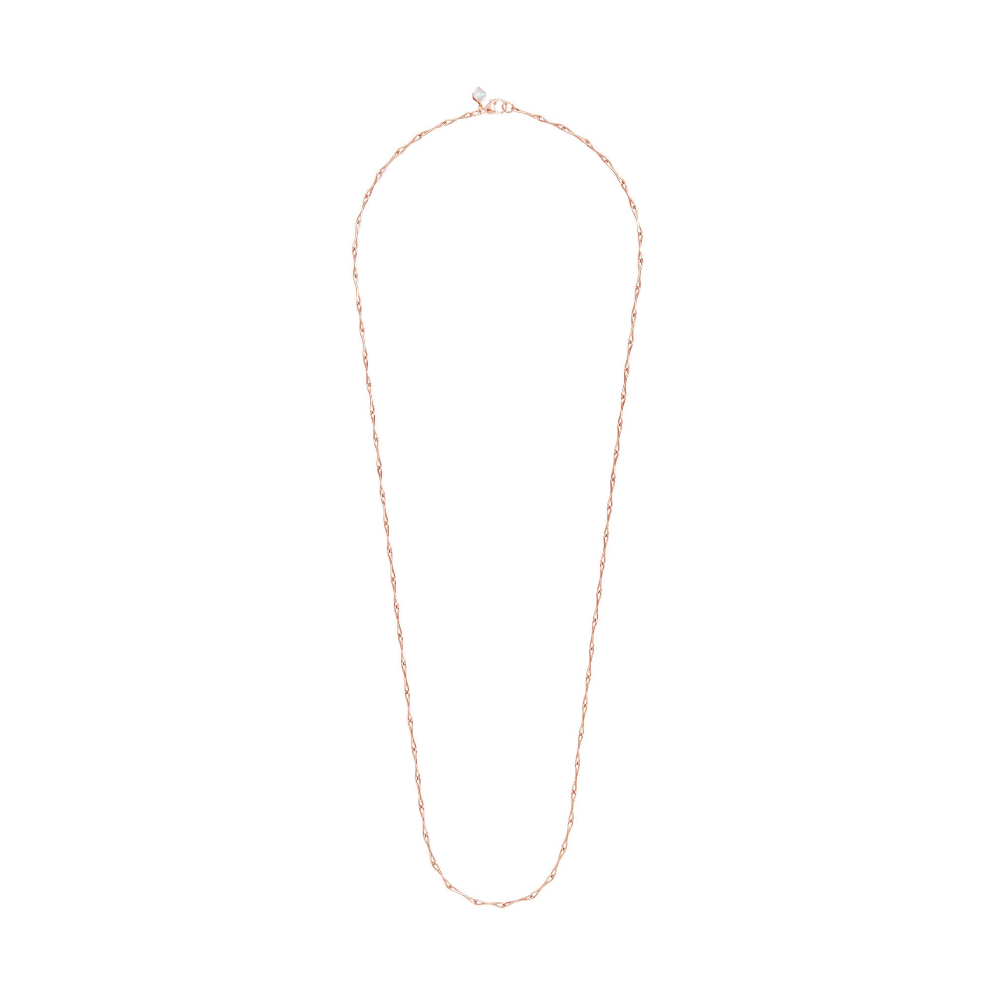 Roseate WaterDrop small link necklace in 14k rose gold with mother-of-pearl