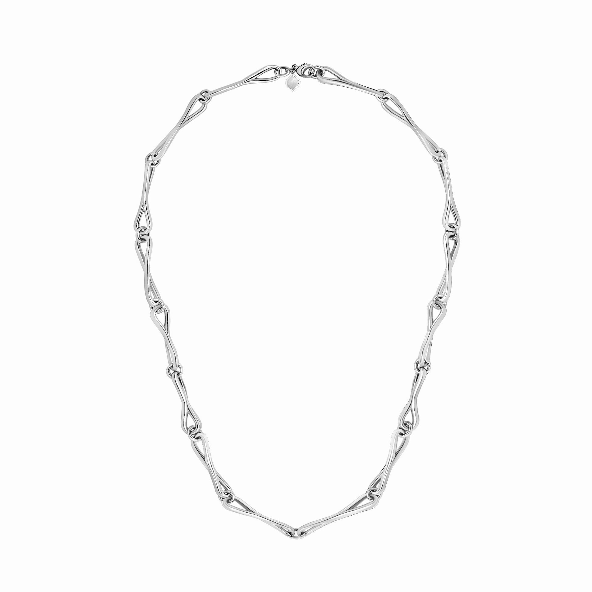 Roseate WaterDrop large link necklace in sterling silver with mother-of-pearl