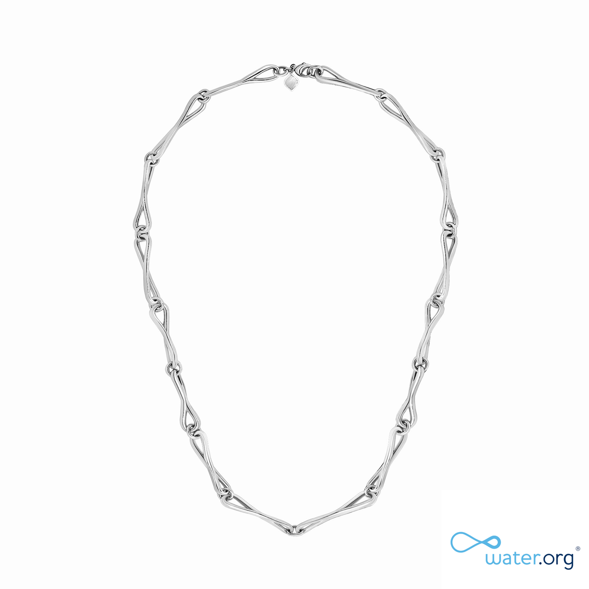 WaterDrop Large Link Necklace in Sterling Silver