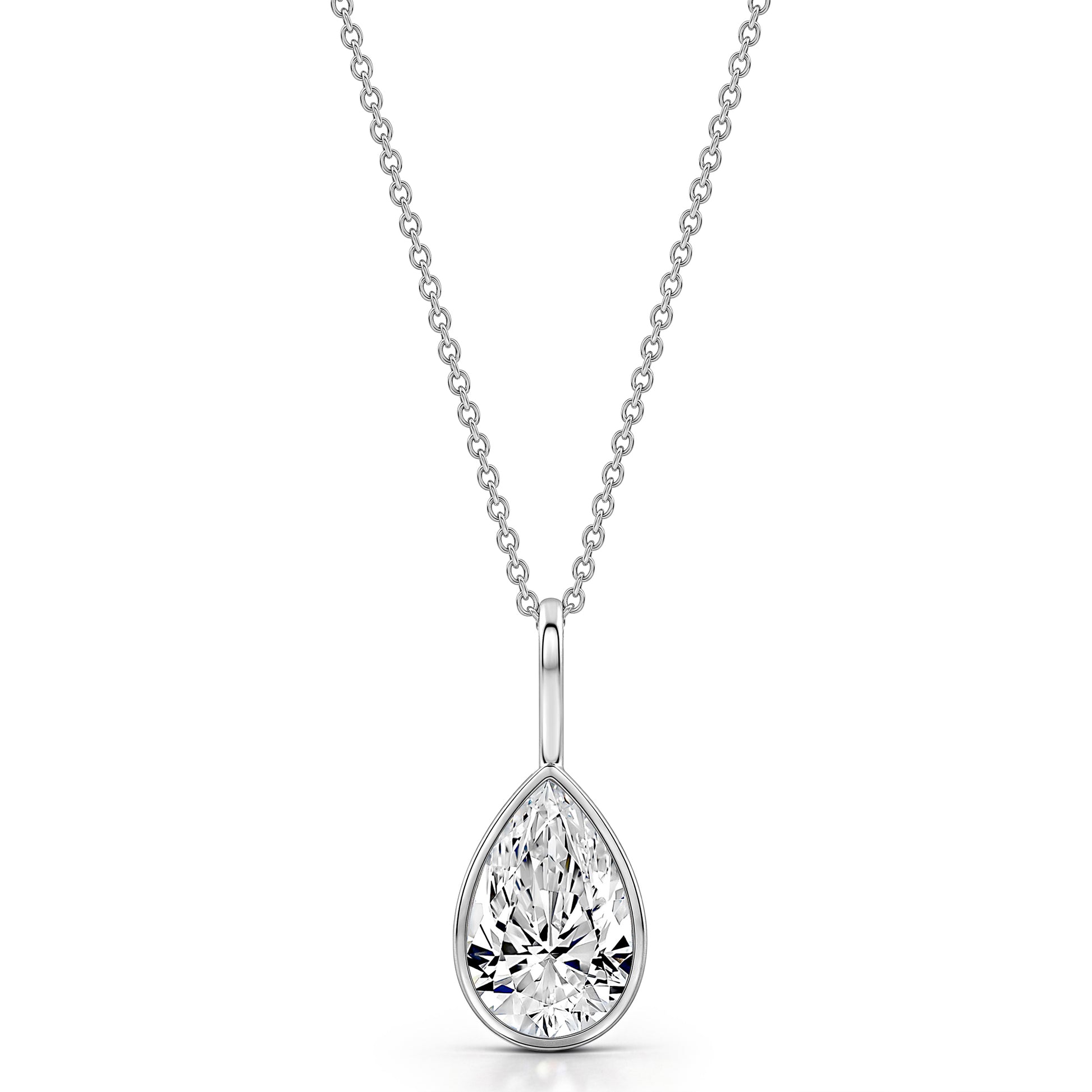 Roseate WaterDrop 2.00 carat pear-shaped lab-grown diamond pendant