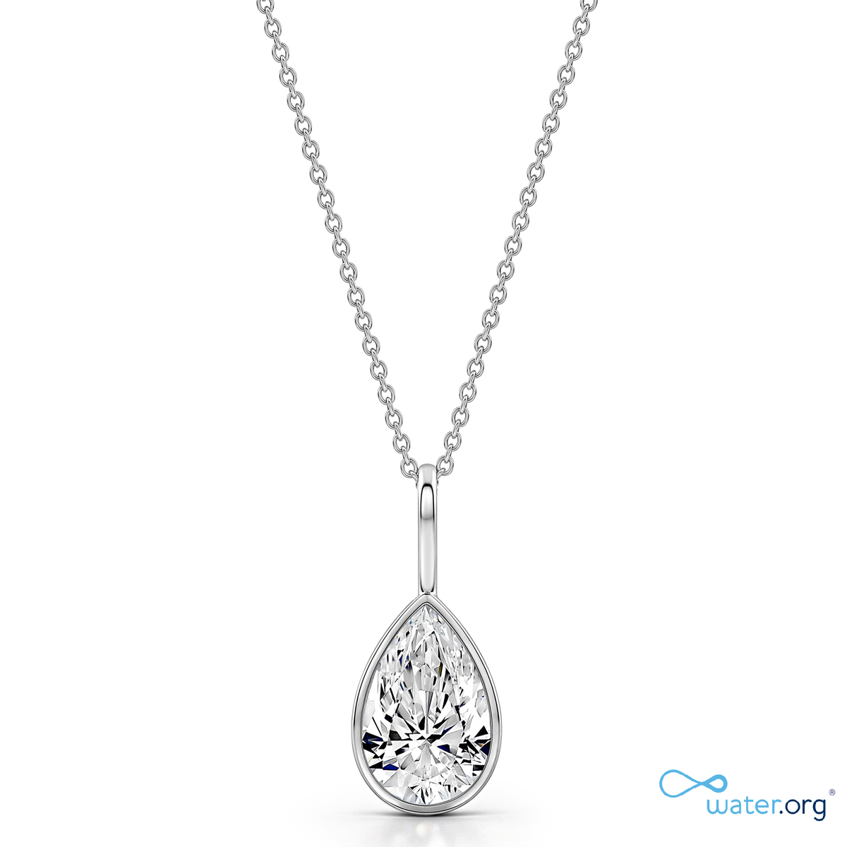 WaterDrop 2.0 ct Lab-Grown Pear Diamond Pendant