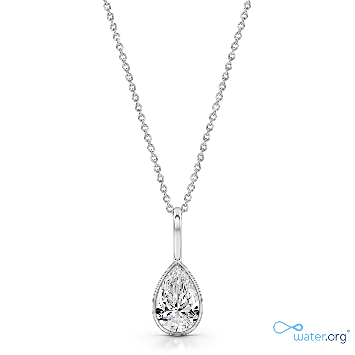 WaterDrop 1.0 ct Lab-Grown Pear Diamond Pendant