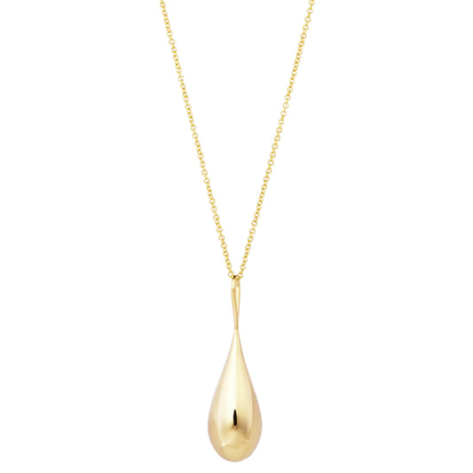Roseate WaterDrop large pendant in 14k yellow gold with mother-of-pearl
