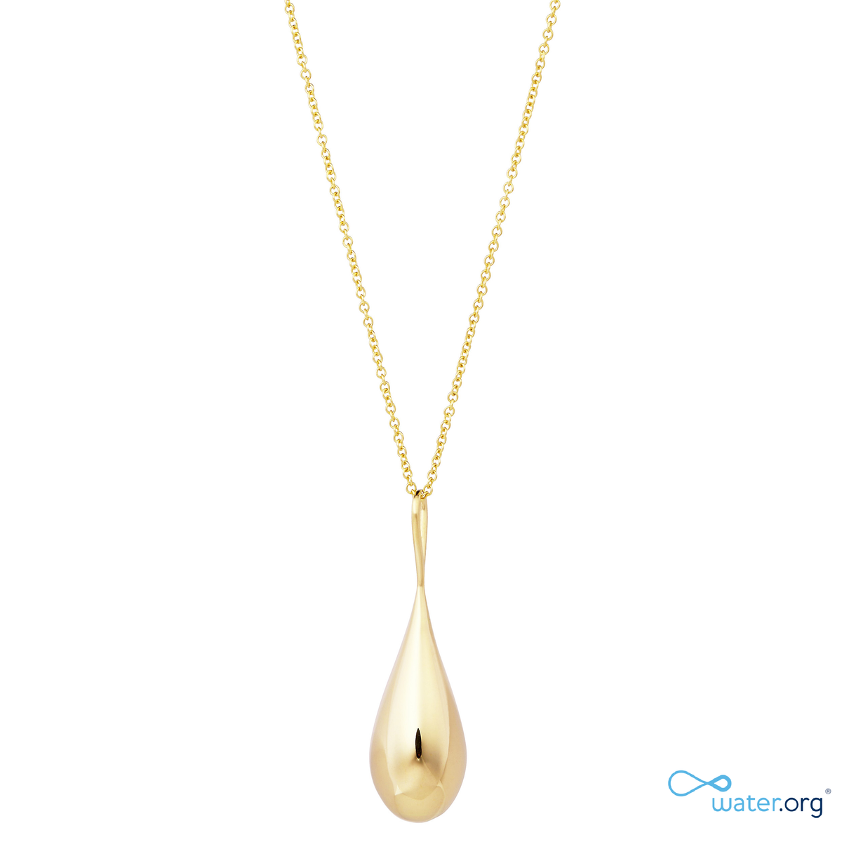 WaterDrop Large Pendant in 14k SMO Yellow Gold