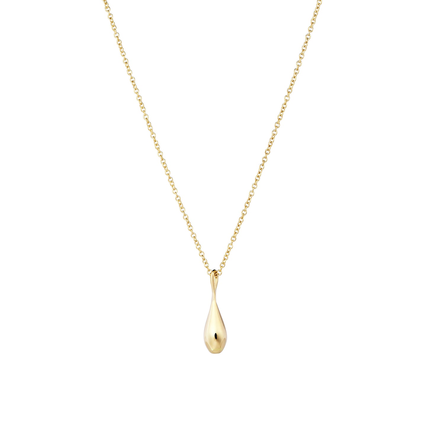 Roseate WaterDrop small pendant in 14k yellow gold with mother-of-pearl