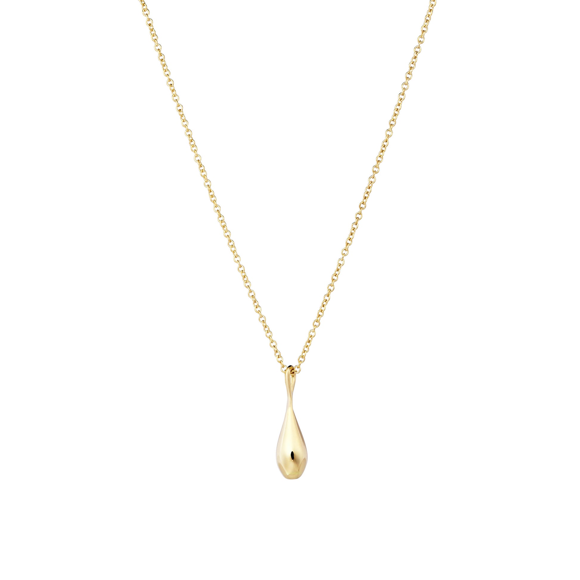 Roseate WaterDrop small pendant in 14k yellow gold with mother-of-pearl
