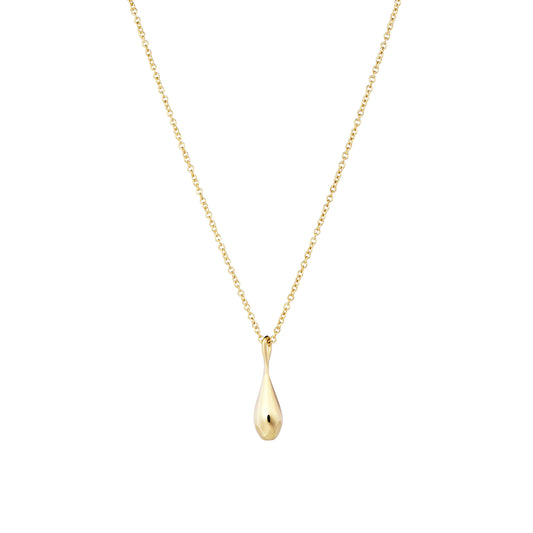 Roseate WaterDrop small pendant in 14k yellow gold with mother-of-pearl
