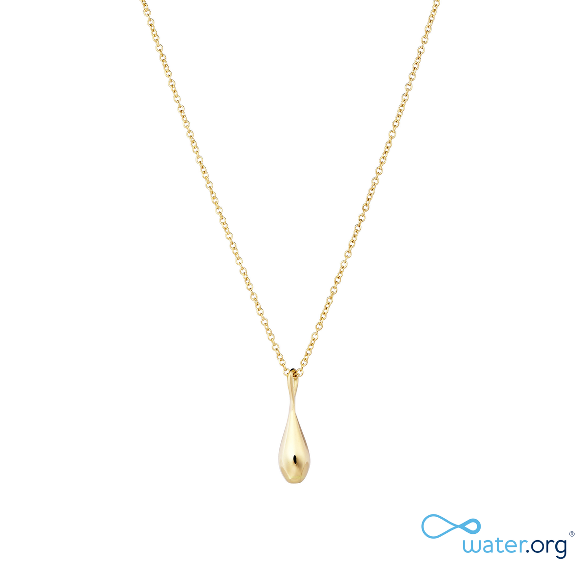 WaterDrop Small Pendant in 14k SMO Yellow Gold