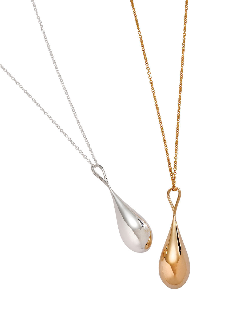 Roseate WaterDrop large pendant in 14k rose gold with mother-of-pearl