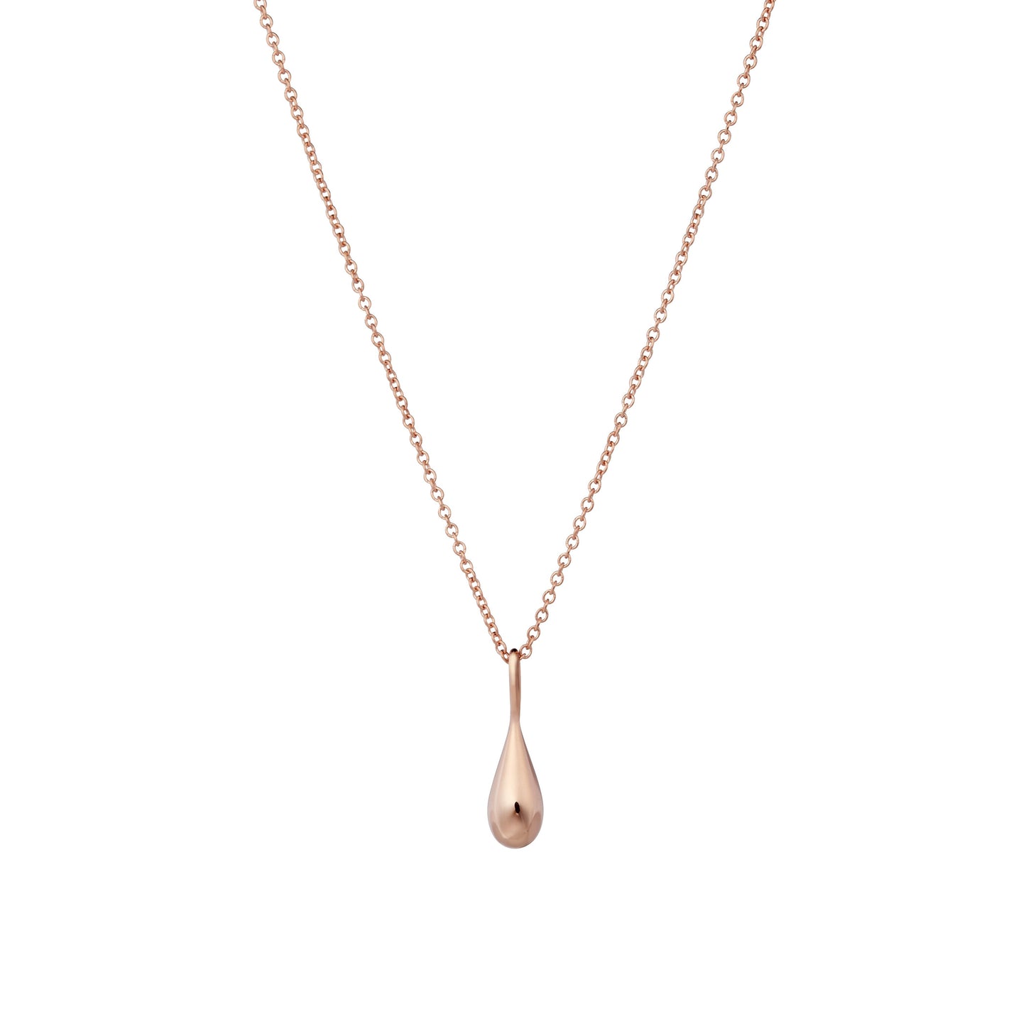 Roseate WaterDrop small pendant in 14k rose gold with mother-of-pearl
