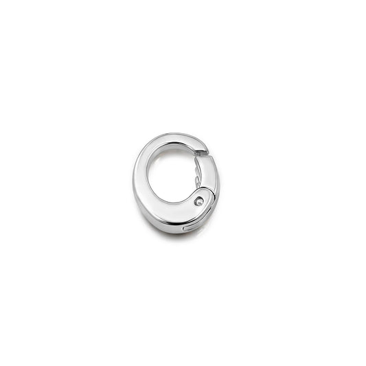 Sterling silver oval clasping link