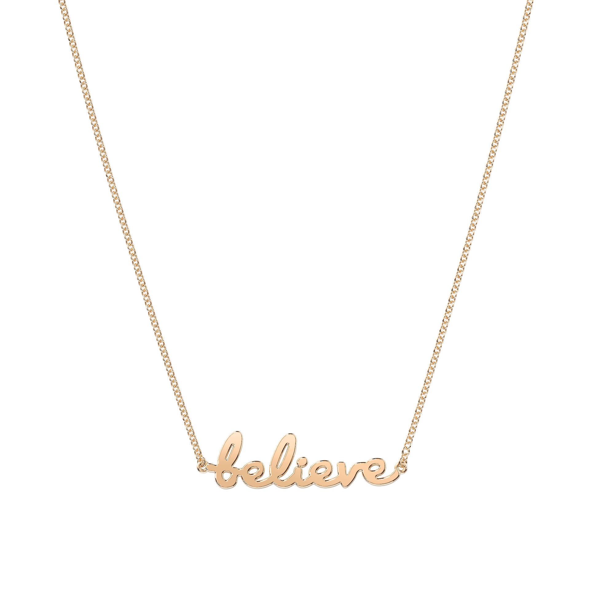 Tiary 14k Rose Gold Believe Pendant