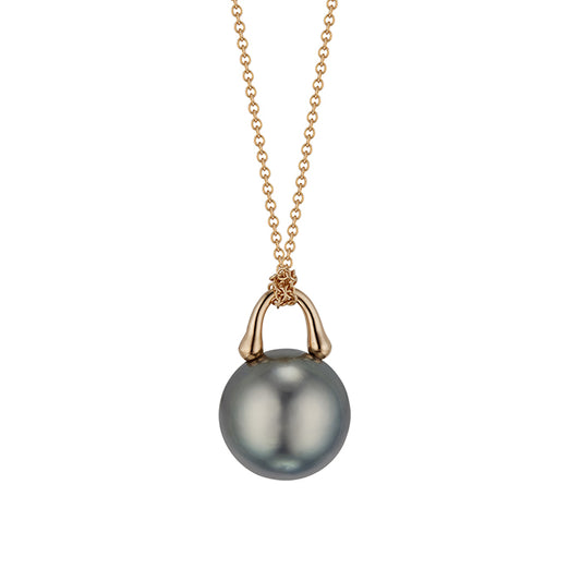 TreasureLock Tahitian 11mm Pearl Pendant in 18k Rose Gold