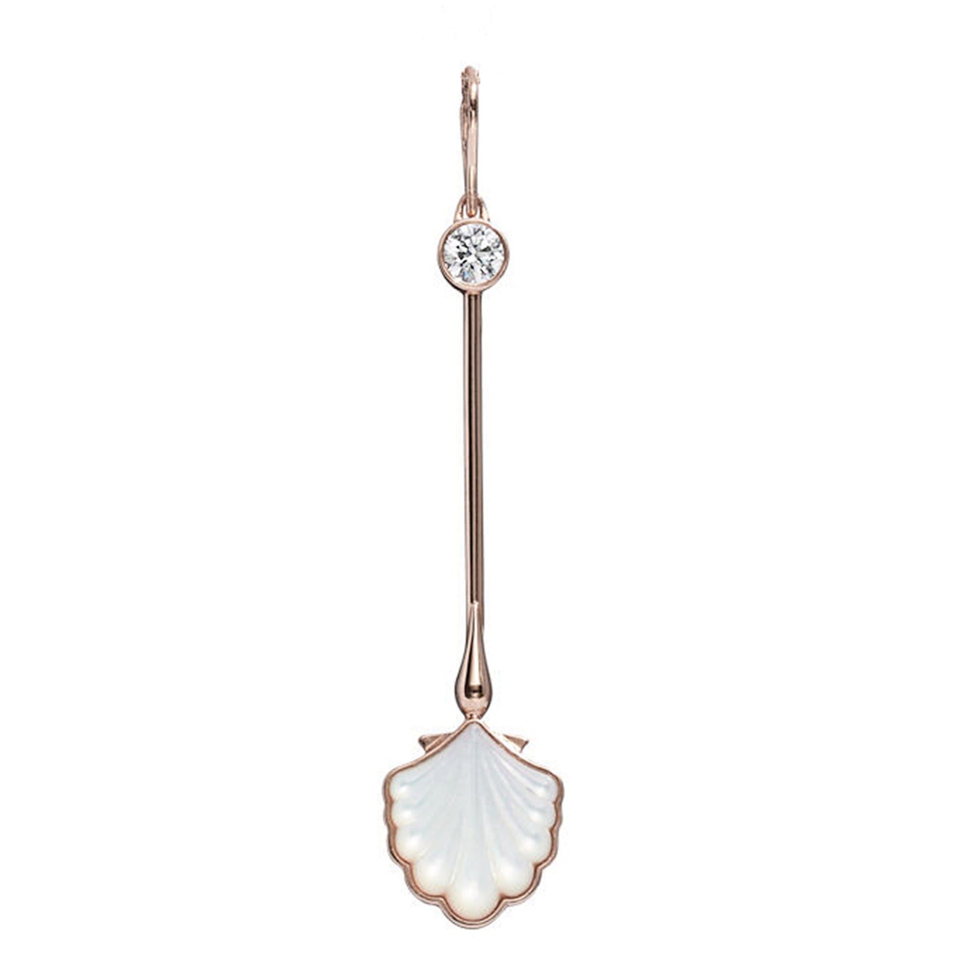 Water Wand Pendant in 18K rose gold with luminous mother-of-pearl