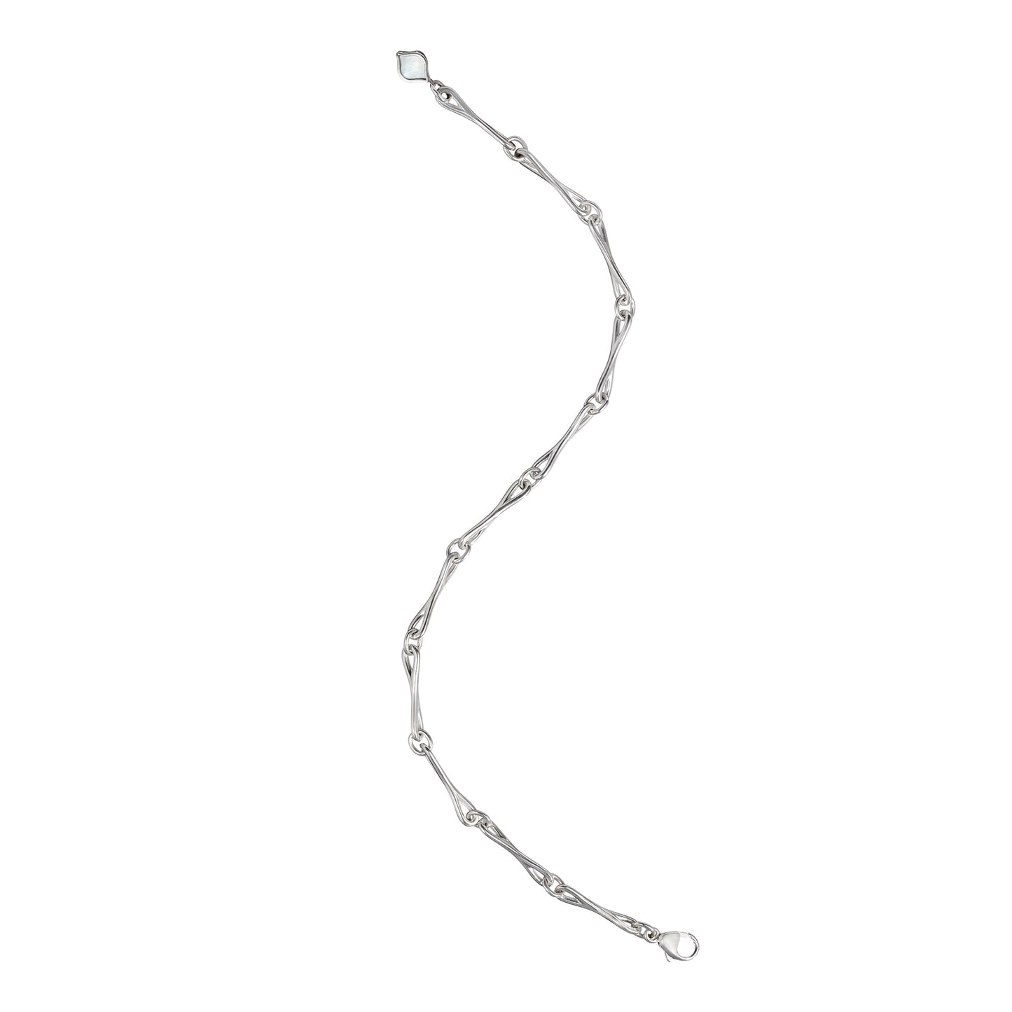 WaterDrop sterling silver bracelet with small links