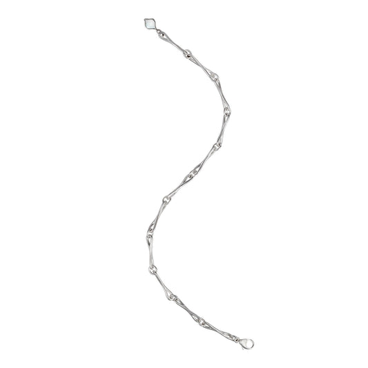 WaterDrop sterling silver bracelet with small links
