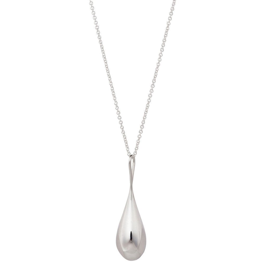Waterdrop sterling silver large pendant