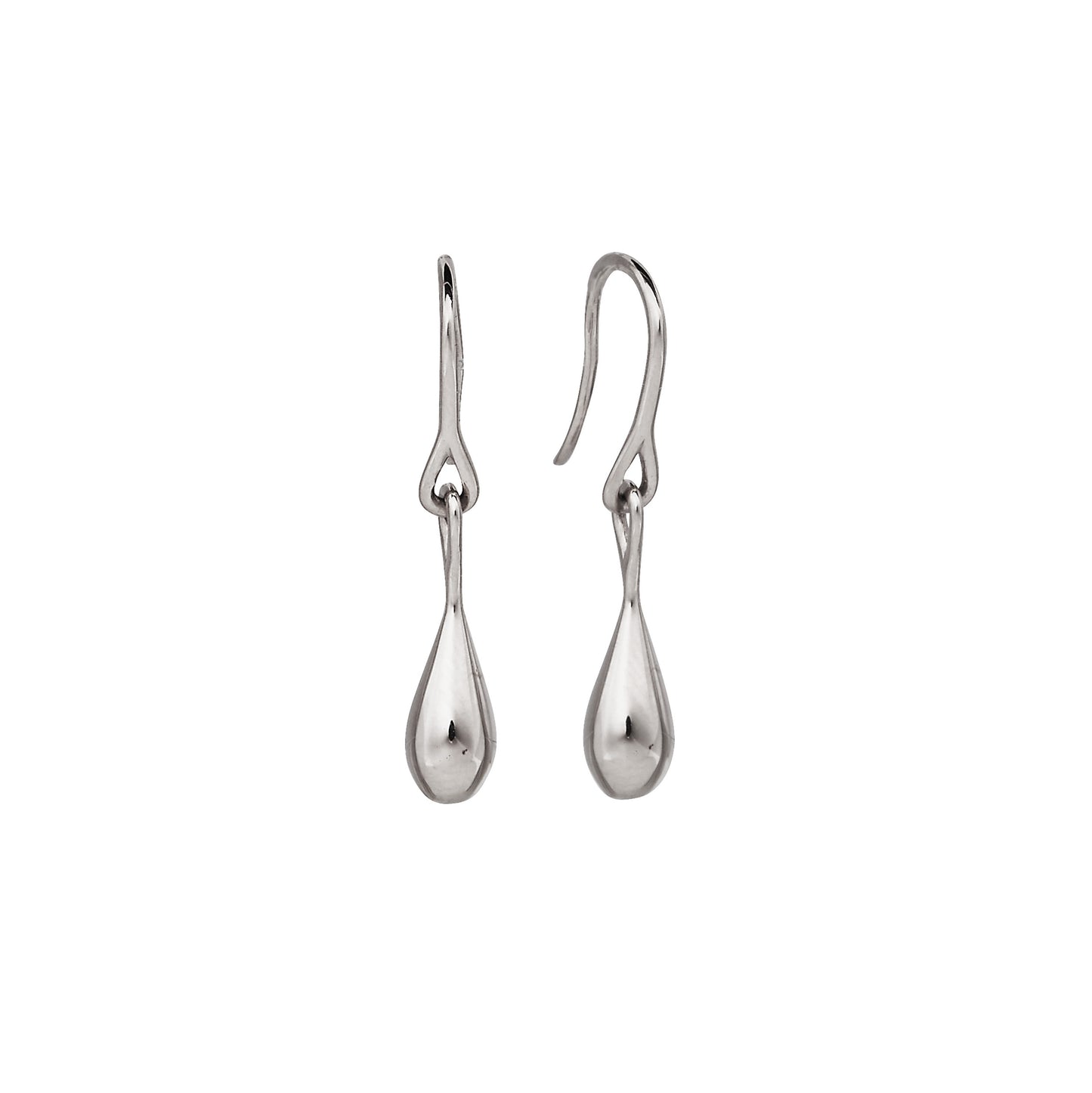 A pair of sterling silver Waterdropdrop earrings 