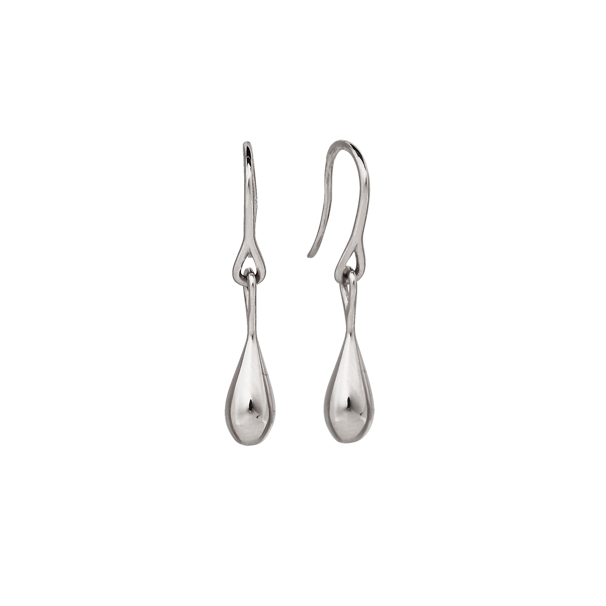 A pair of sterling silver Waterdropdrop earrings 