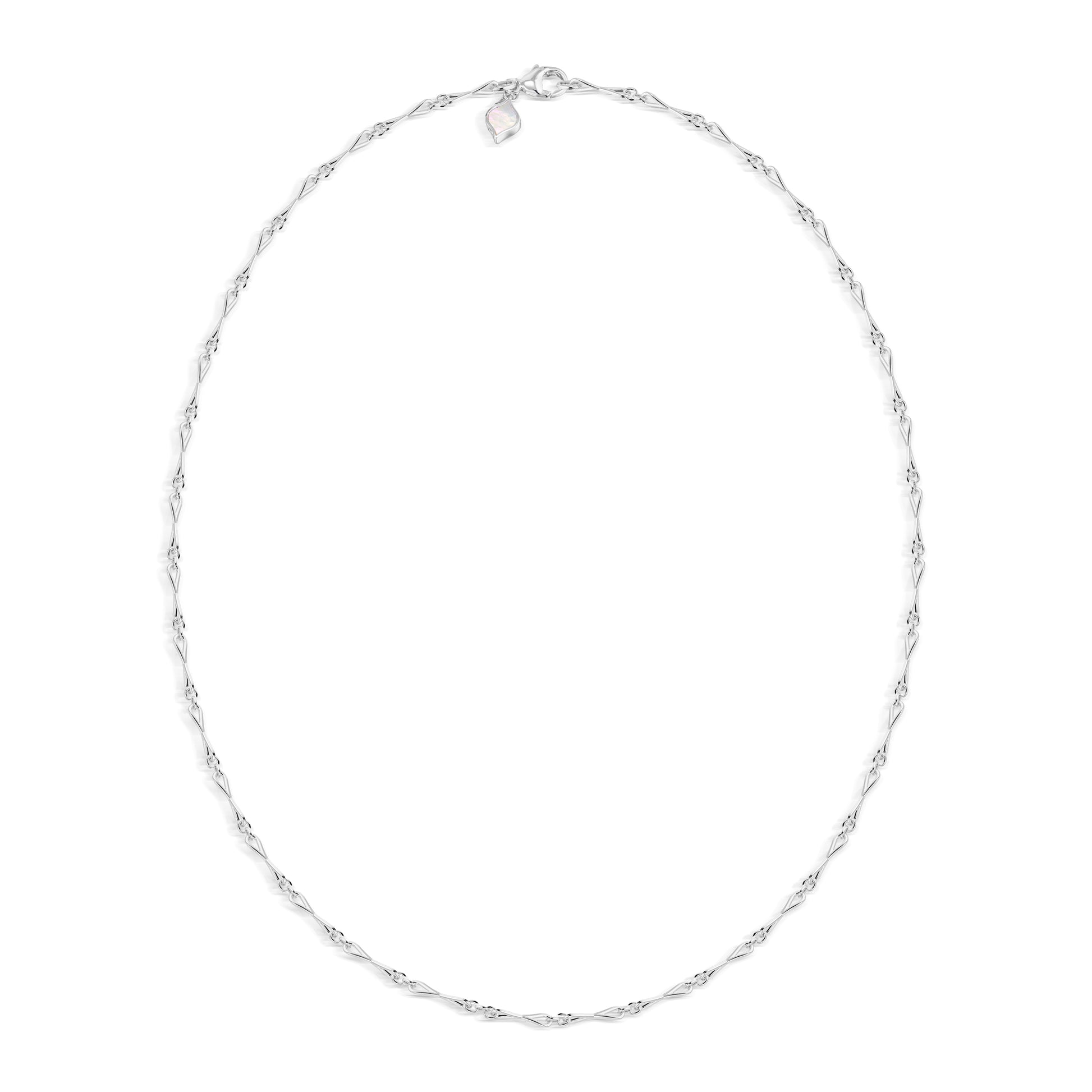 WaterDrop sterling silver necklace with small links 