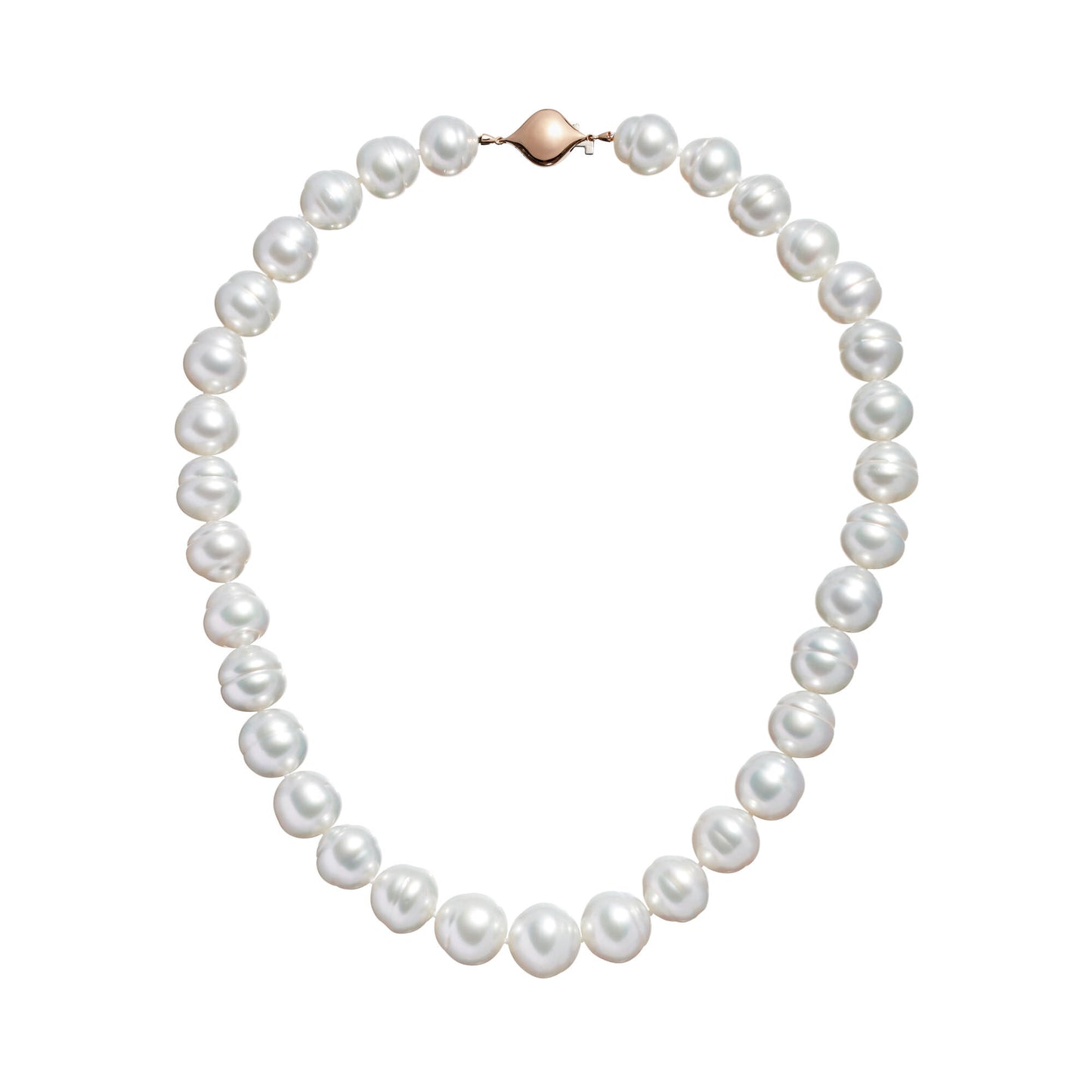 Australian South Sea Circle Pearl Necklace in Rose Gold