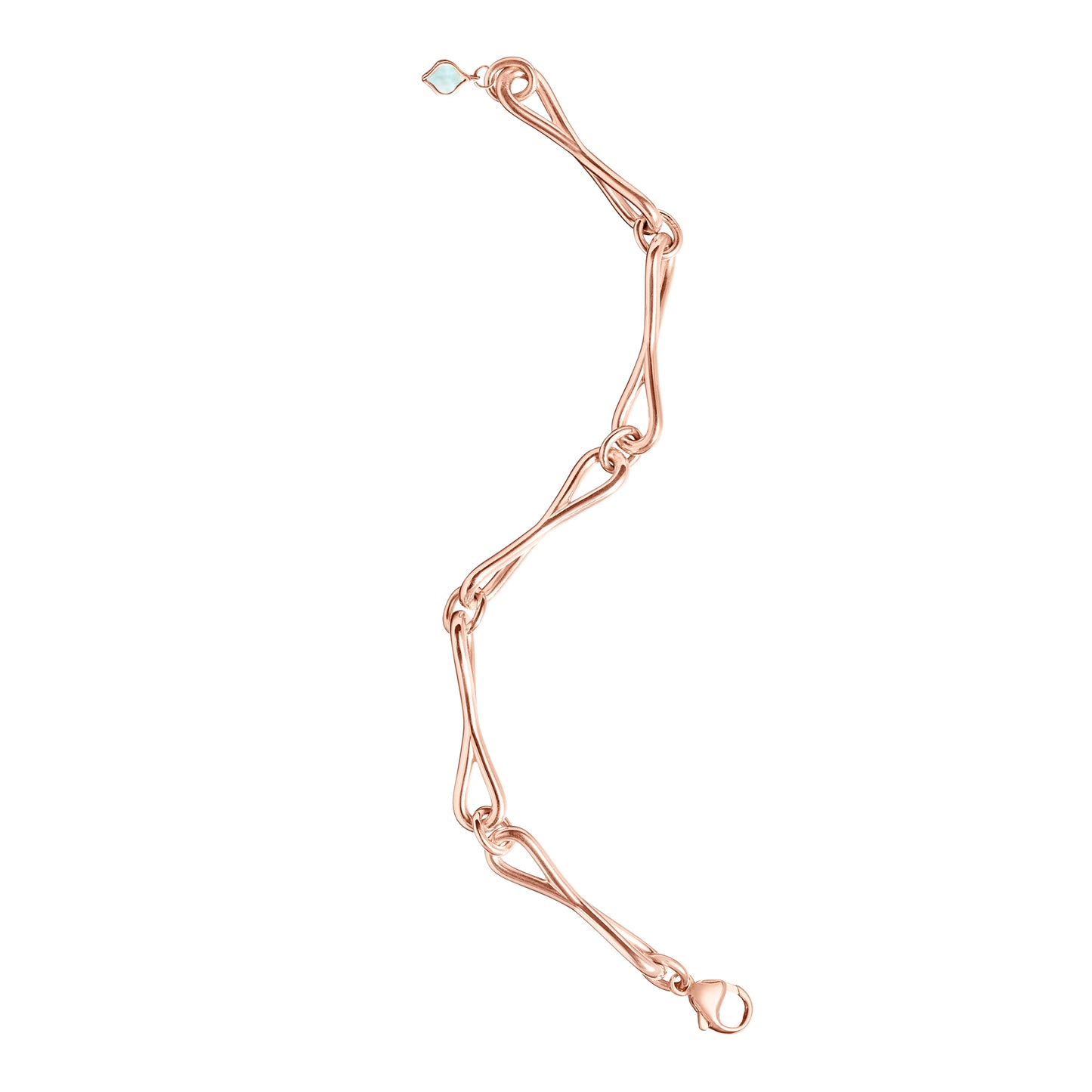 WaterDrop Medium Link Bracelet in Rose Gold
