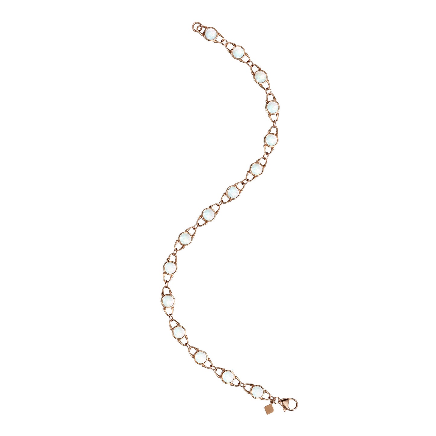 TreasureLock Mother-of-Pearl Bracelet 4mm in Rose Gold