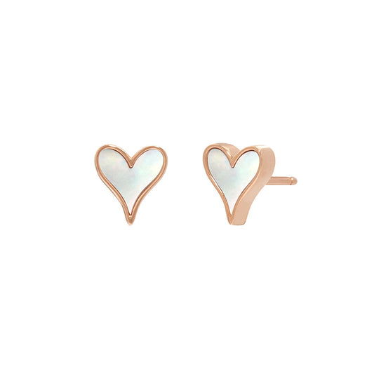 LoveLock Earrings 7mm in 18k Rose Gold