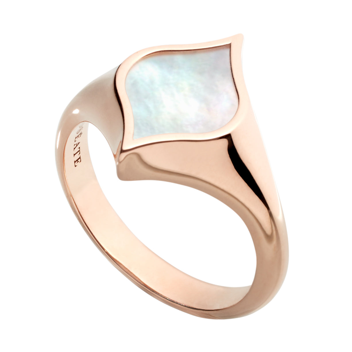 Unity Signet Ring 12mm in Rose Gold