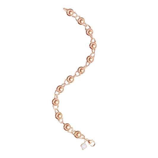 FINAL SALE TreasureLock Bead Bracelet 8mm in Rose Gold