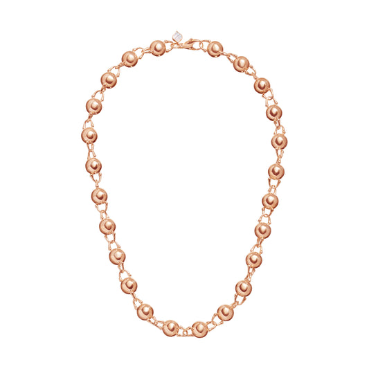 FINAL SALE TreasureLock Bead Necklace 10mm in Rose Gold
