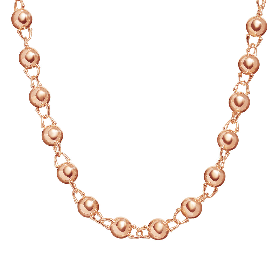 FINAL SALE TreasureLock Bead Necklace 10mm in Rose Gold