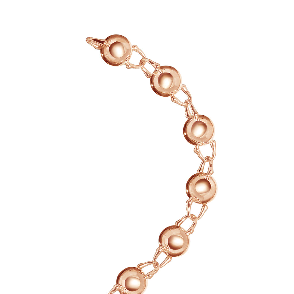 TreasureLock Bead Bracelet 10mm in Rose Gold