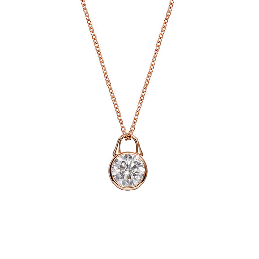 TreasureLock Diamond Pendant .75 Carat in Rose Gold
