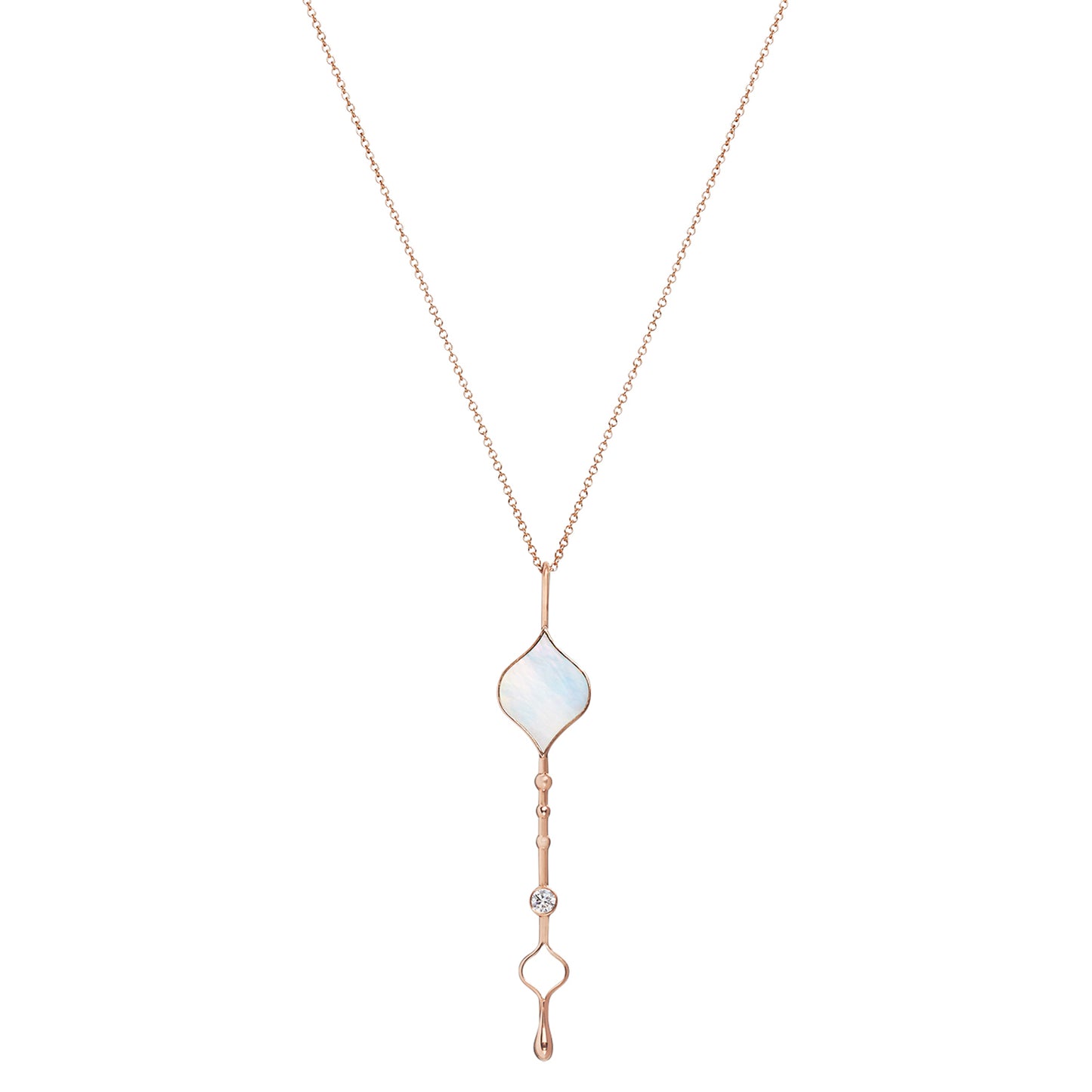 Unity Wand Pendant in Rose Gold
