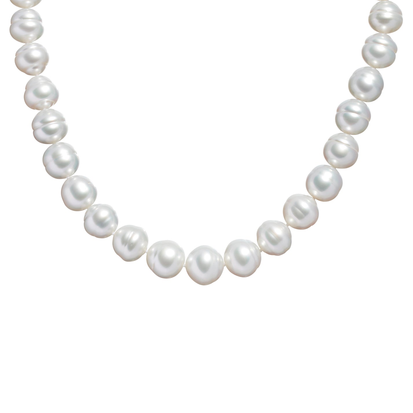Australian South Sea Circle Pearl Necklace, 12-14mm Circle Pearls